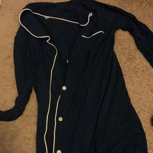 Navy long sleeve night gown